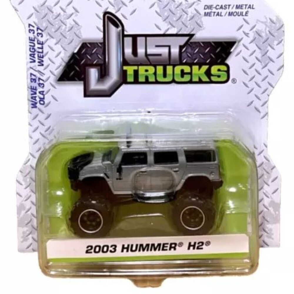 Jada Just Trucks 2003 Hummer H2‎ Wave 37 Gray Metal SUV Truck Model HTF NIP 2022